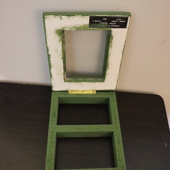 Framed green picture frame and shelf - perfect for storing small items! - Picture 4 of 5